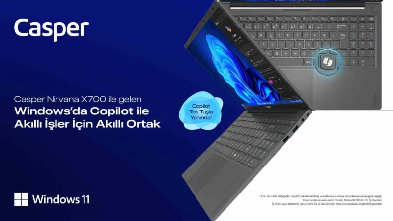 Casper Nirvana bilgisayarlar Windows 11 Pro ile maksimum güvenlik ve verimlilik sunuyor Casper Nirvana bilgisayarlar Windows 11 Pro ile maksimum güvenlik ve verimlilik sunuyor