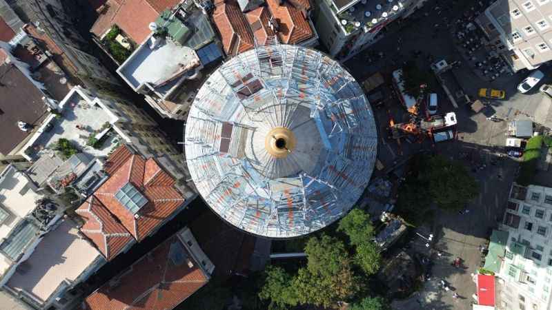 Galata Kulesi’nde külah restorasyonu Galata Kulesi’nde külah restorasyonu
