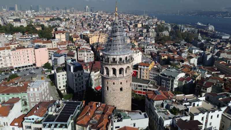 Galata Kulesi’nde külah restorasyonu Galata Kulesi’nde külah restorasyonu