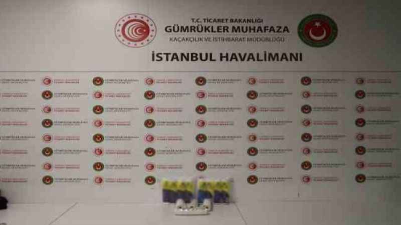 İstanbul Havalimanı’nda 6 buçuk kilo kokain ele geçirildi