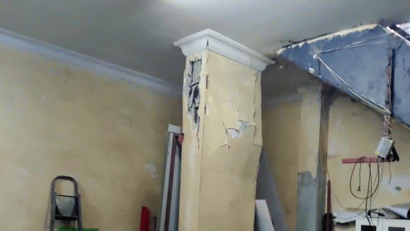 Kolonlardan ses geldi bina boşaltıldı