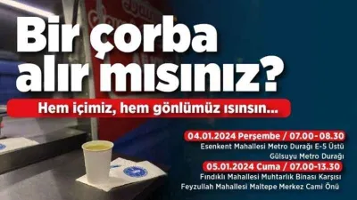 Maltepe Belediyesi'nden sıcak çorba etkinliği